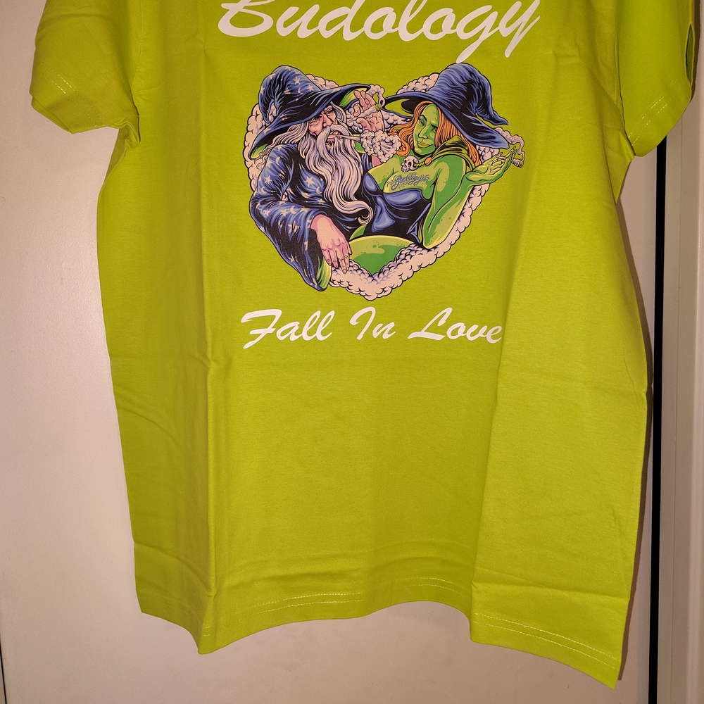 Green Graphic Tee with Wizard Design